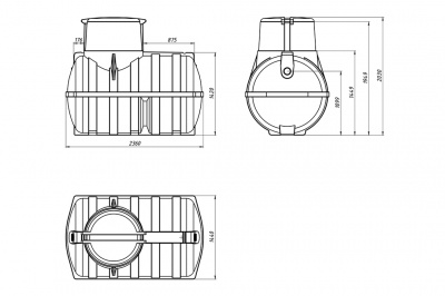 Емкость подземная «Rostok» U 3000л в Ленинск-Кузнецком